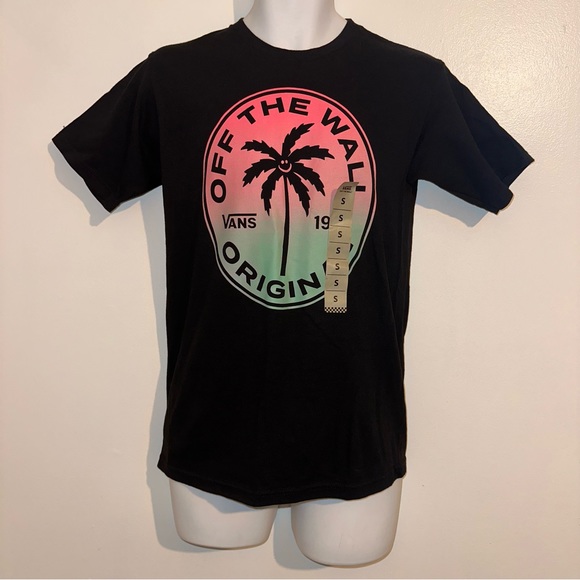 Vans men’s tropic cotton Candy palm tree crewneck T-shirt size small 🆕 - Picture 2 of 13